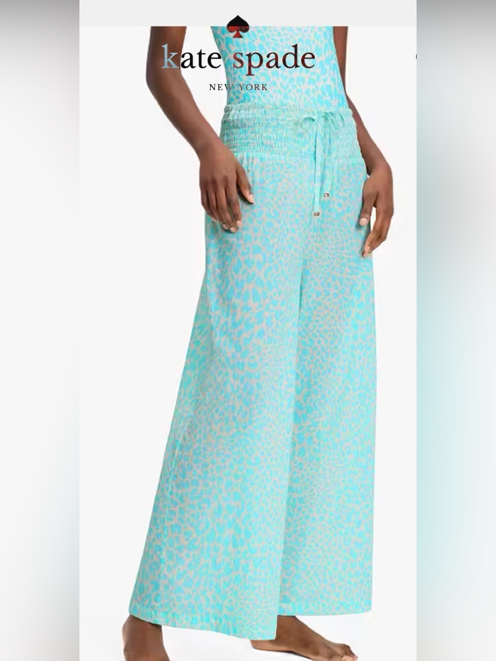 Kate Spade New York Regal Leopard CoverUp Pants XLNWT $155🏝️